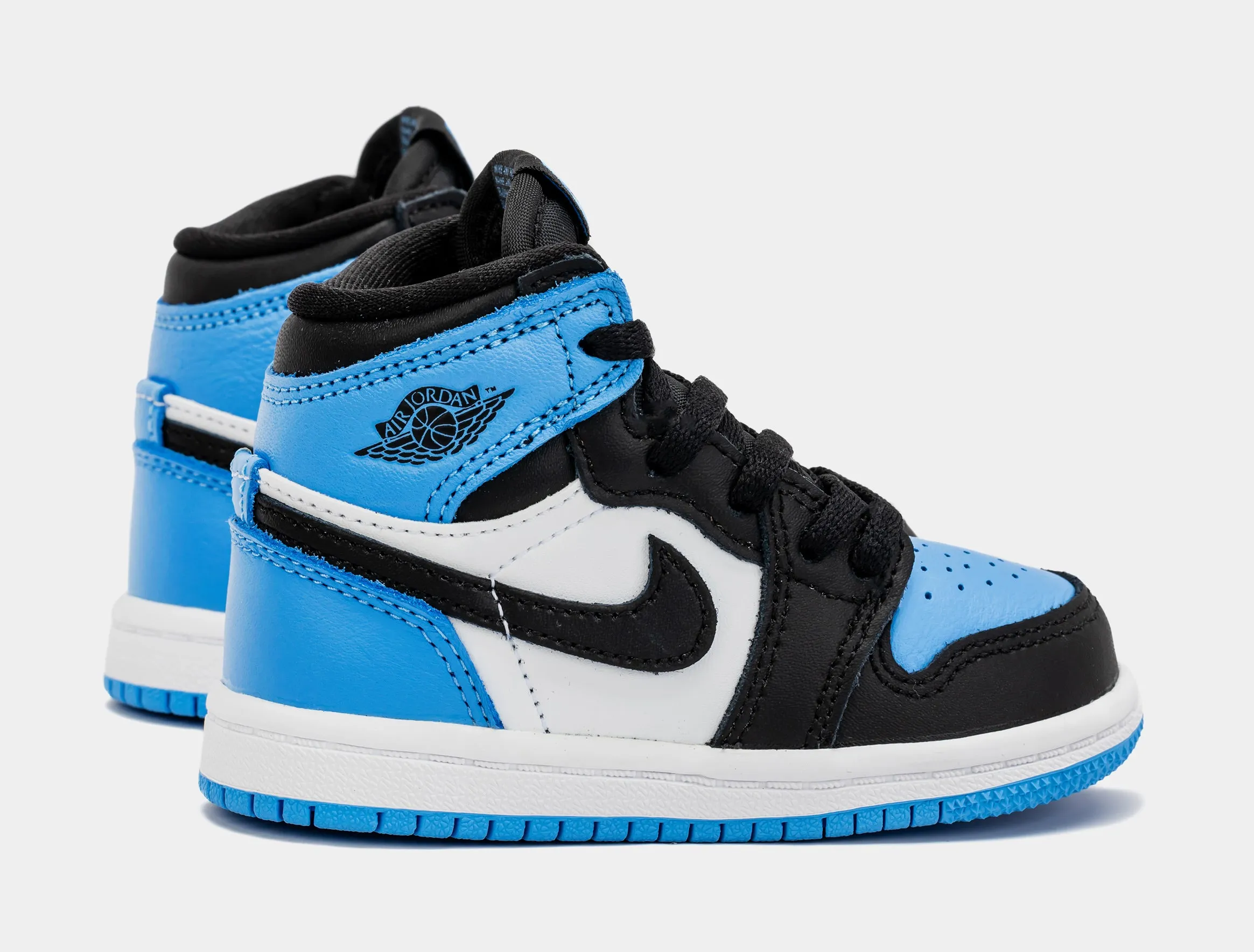 Air Jordan 1 Retro High OG University Blue Infant Toddler Lifestyle Shoes (Black/Blue)