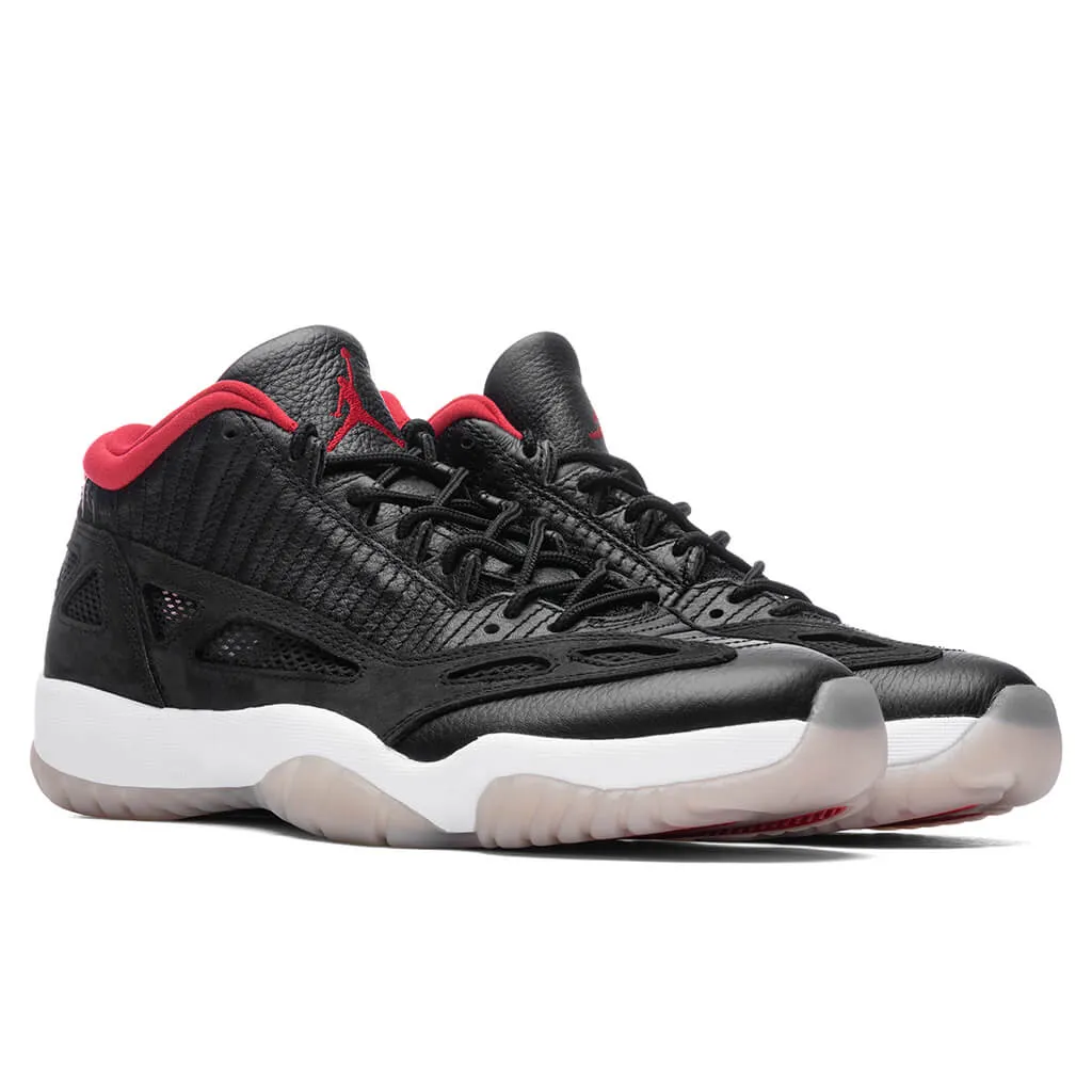 Air Jordan 11 Retro Low IE 'Bred' - Black/True Red/Multi