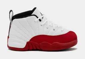 Air Jordan 12 Retro Cherry Red Infant Toddler Lifestyle Shoes (Cherry Red/White)