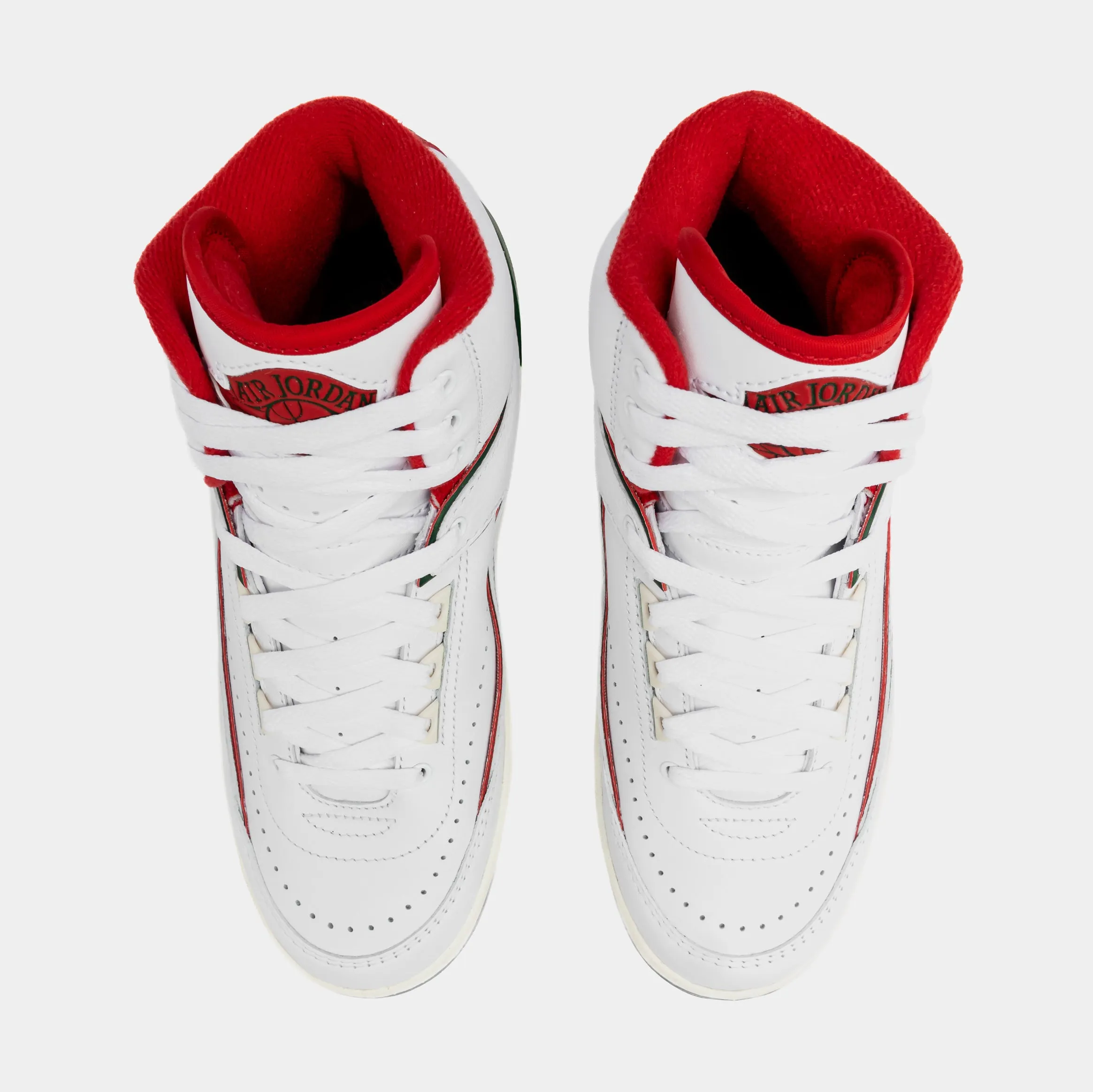 Air Jordan 2 Retro Italy Grade School Lifestyle Shoes (White/Fire Red) Free Shipping