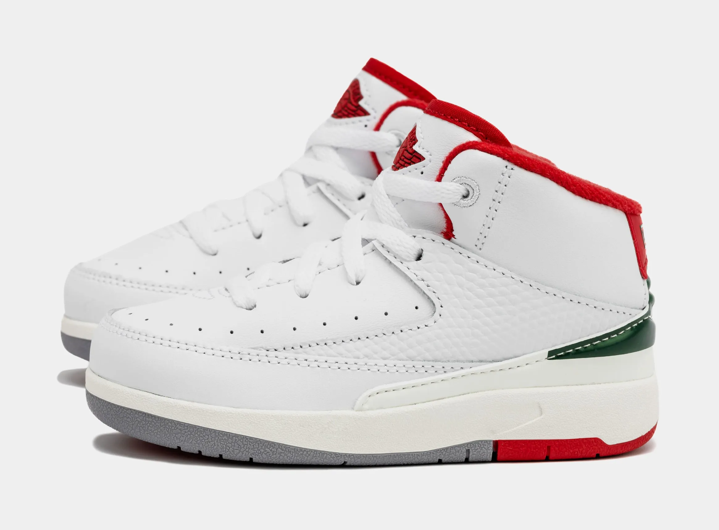 Air Jordan 2 Retro Italy Infant Toddler Lifestyle Shoes (White/Red) Free Shipping