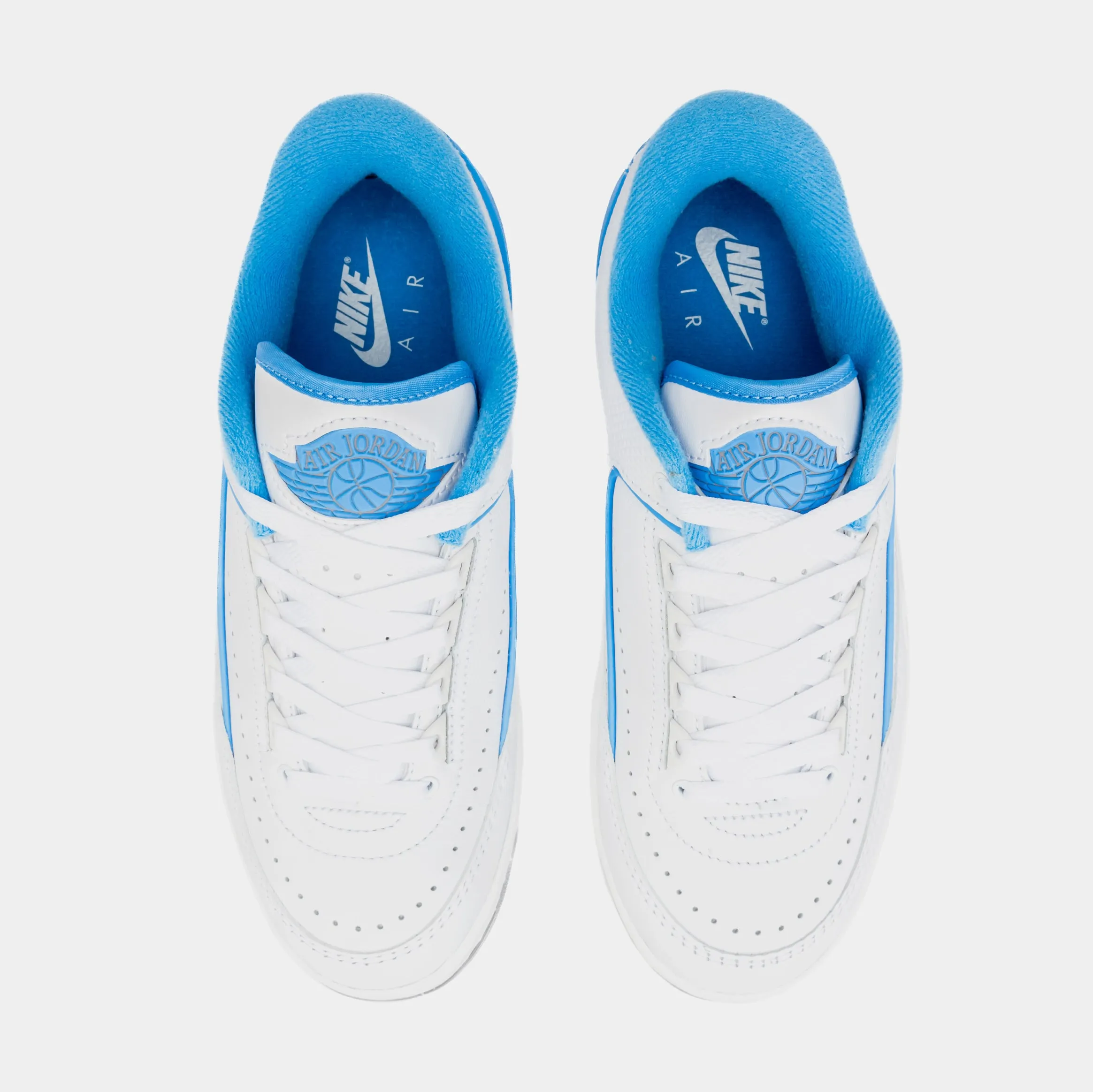 Air Jordan 2 Retro Low University Blue Grade School Lifestyle Shoes (White/Blue) Free Shipping