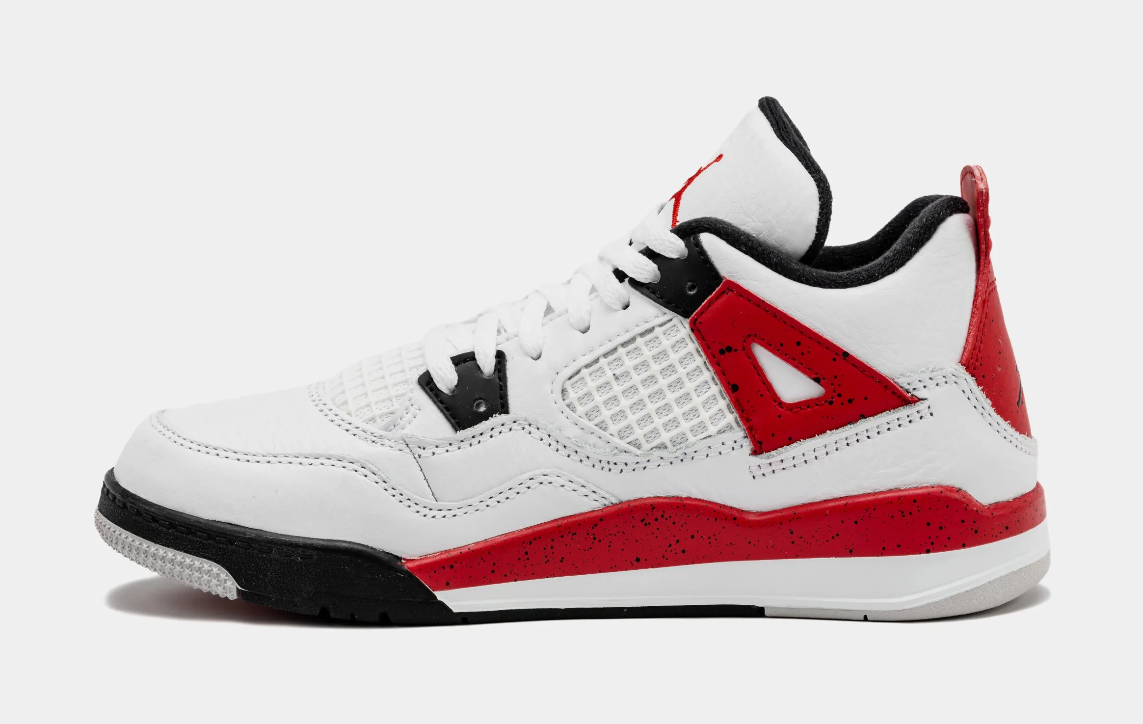 Air Jordan 4 Retro Red Cement Preschool Lifestyle Shoes (White/Red) Free Shipping