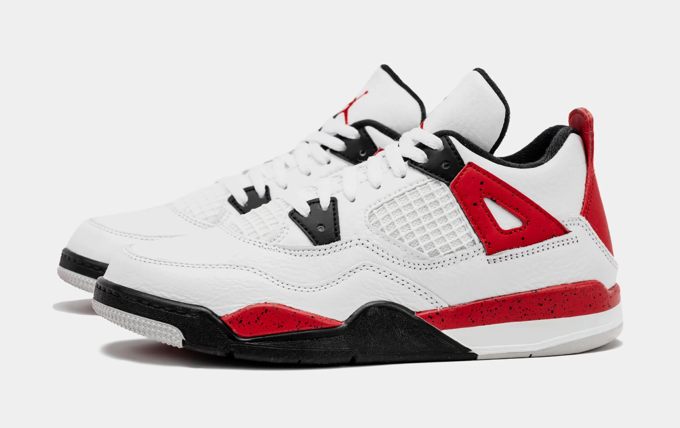 Air Jordan 4 Retro Red Cement Preschool Lifestyle Shoes (White/Red) Free Shipping