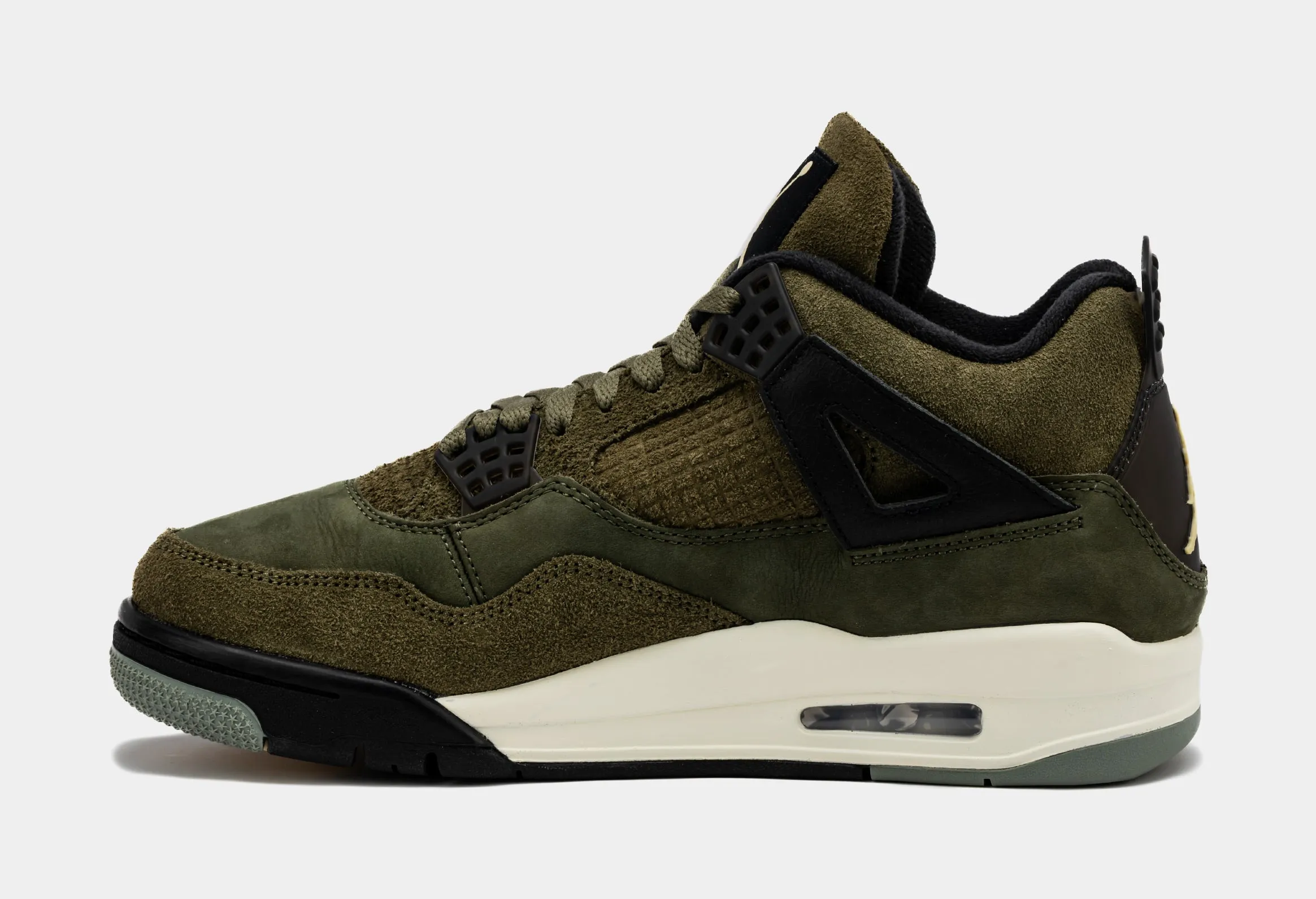 Air Jordan 4 Retro SE Craft Olive Mens Lifestyle Shoes (Medium Olive) Free Shipping