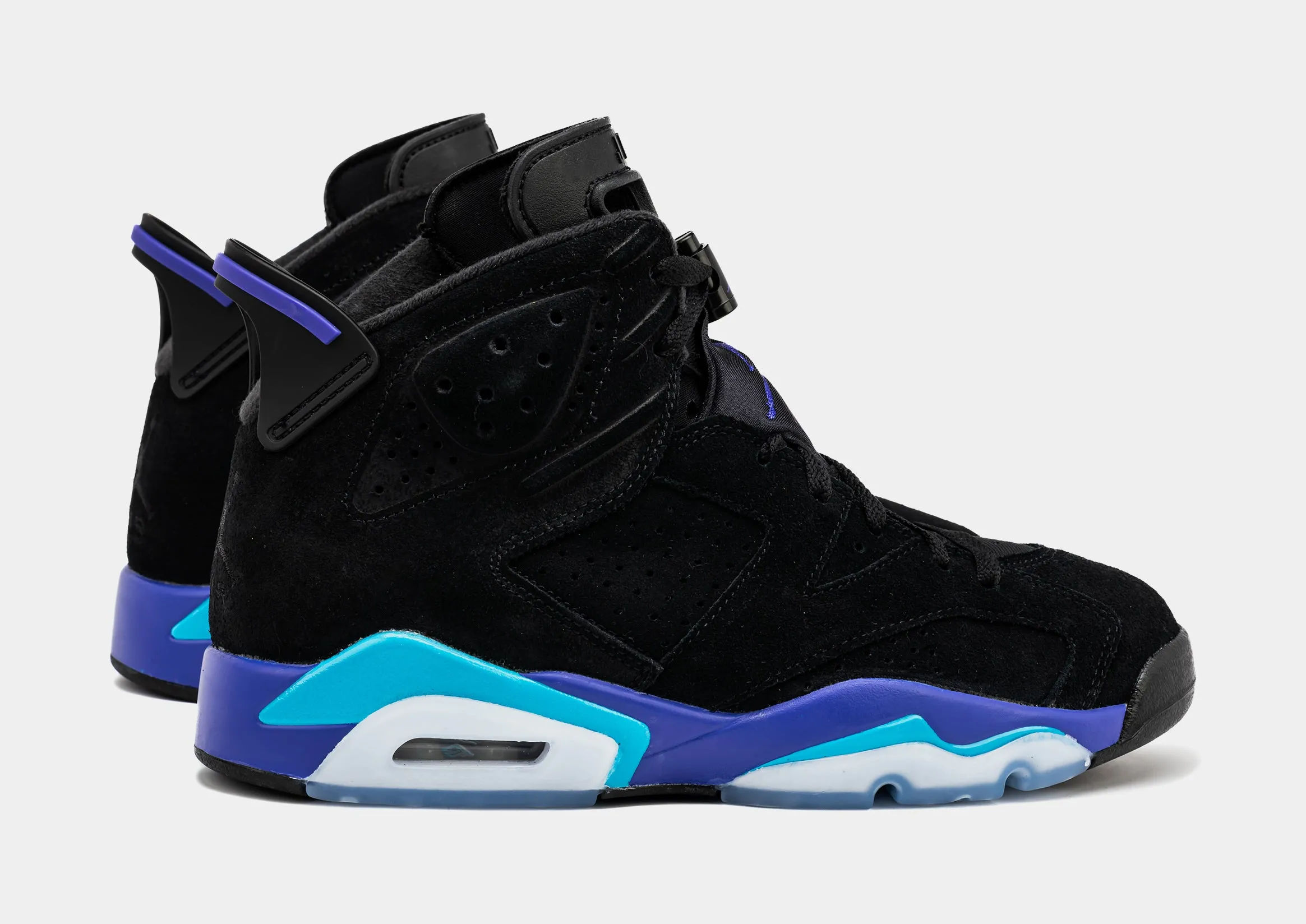 Air Jordan 6 Retro Aqua Mens Lifestyle Shoes (Black/Aquatone/Bright Concord)