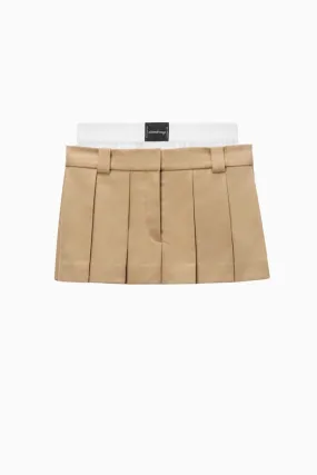 Alexander Wang Prestyled Pleated Skort with Boxer - Chino