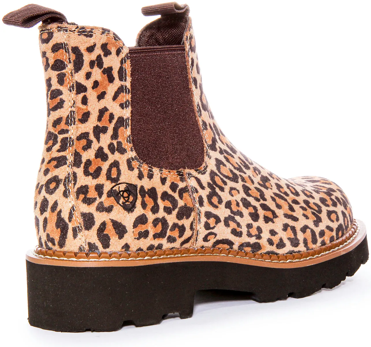 Ariat Fatbaby Twin Chelsea Boots In Leopard