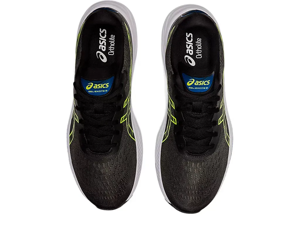 ASICS Men's GEL-EXCITE 9 (Black/Hazard Green)