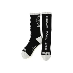 BAPE Wgm Asnka Black Sock