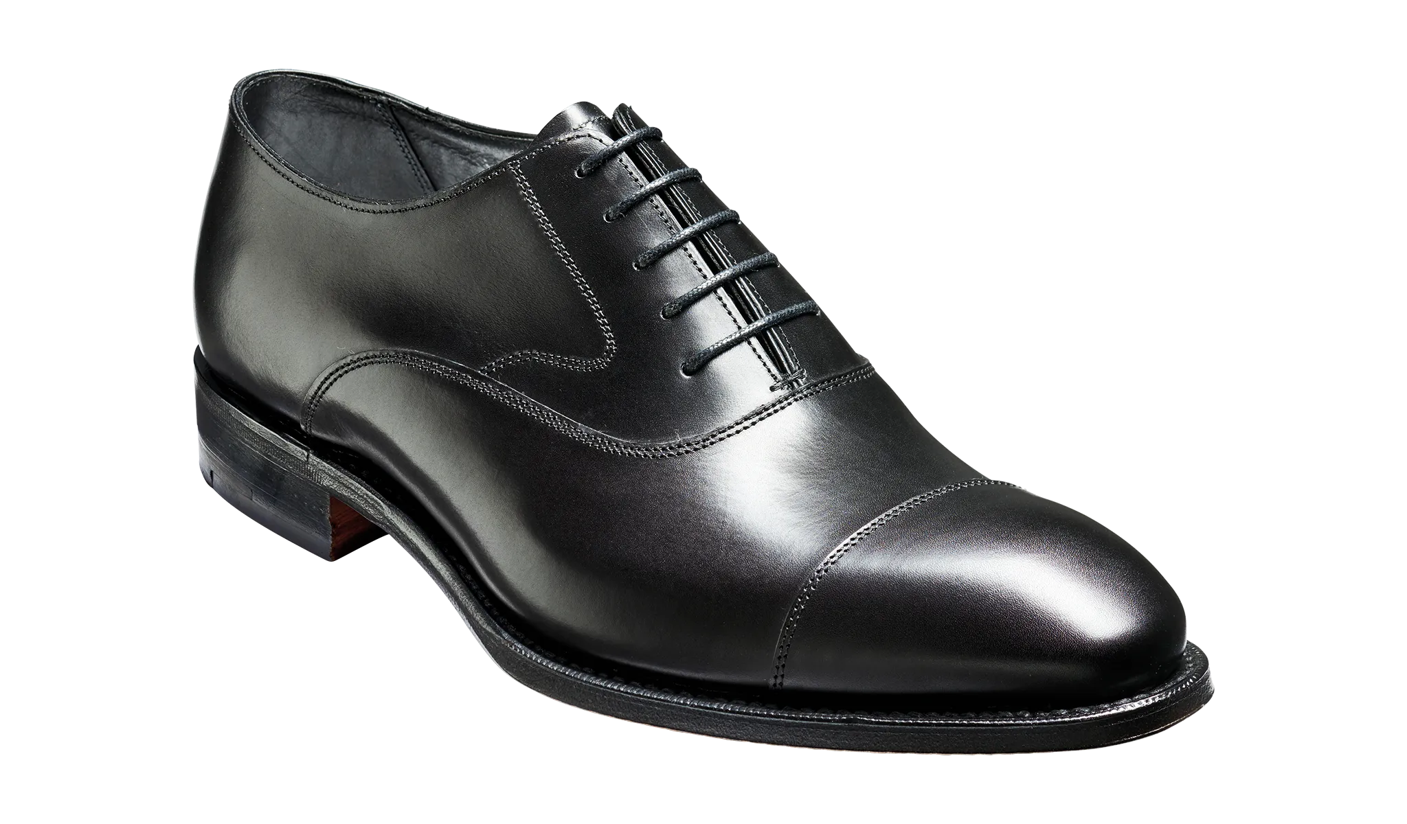 Barker Falsegrave Oxford Calf Leather Shoes - Black Calf