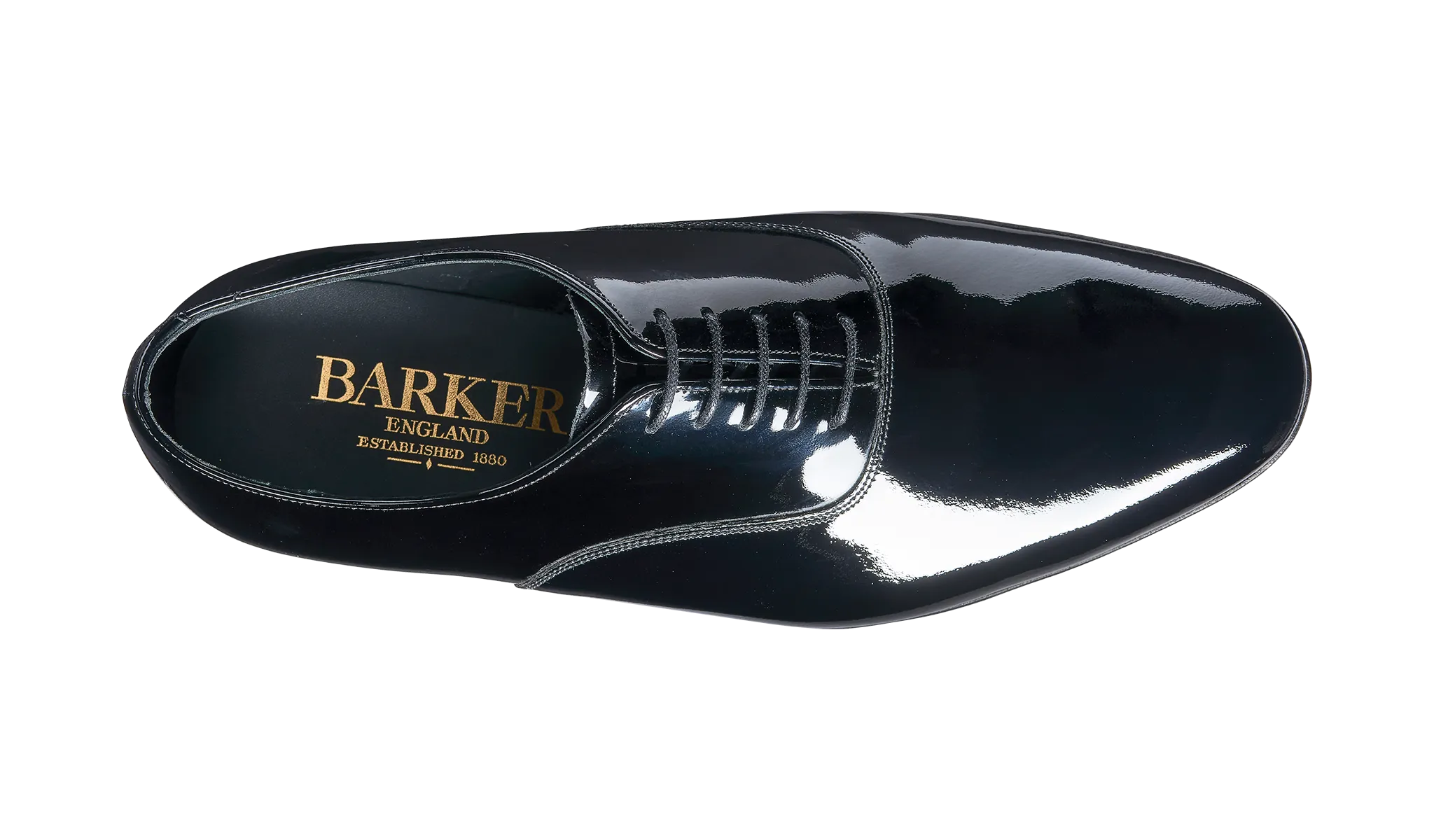 Barker Madeley  Plain Oxford Shoe- Black Patent