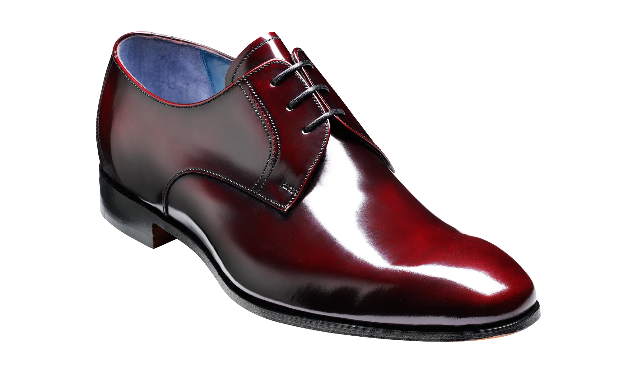 Barker Rutherford Classic Cemented Derby- Burgundy High-Shine