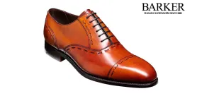 Barker Warminster Toecap Oxford - Rosewood Calf