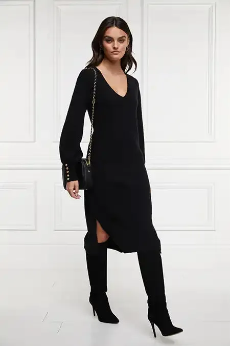 Berkeley V-Neck Dress (Black)