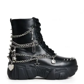 Boned Catch Black Mystic Charm Boots