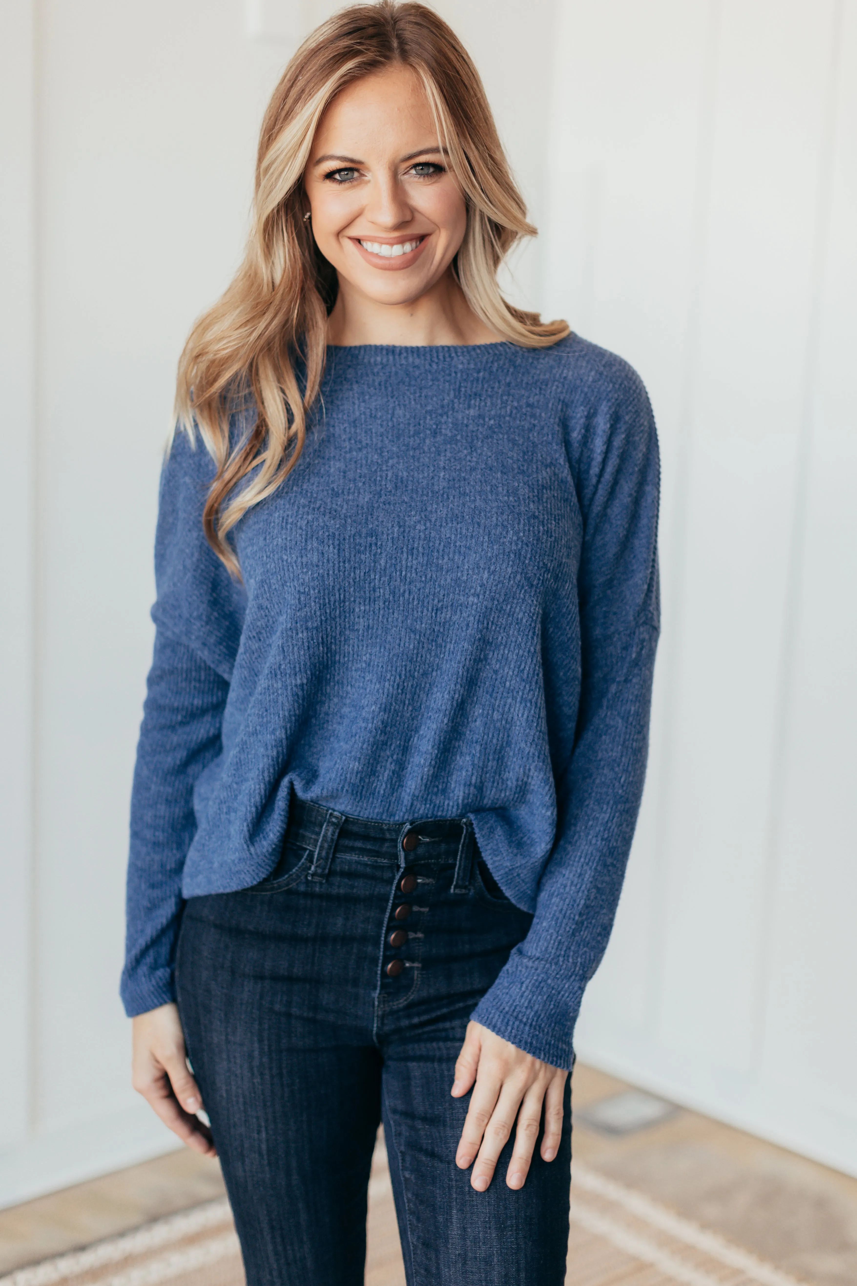 Bostyn Ribbed Long Sleeve Top - 5 Colors