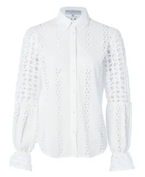 Broderie Lace Shirt - White