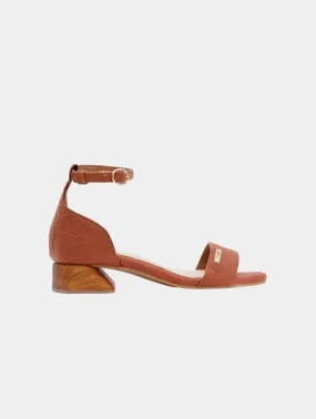 Chicago Piatex Vegan Leather Ankle Strap Heels | Canela