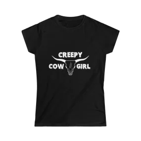 Creepy Cowgirl Fitted T