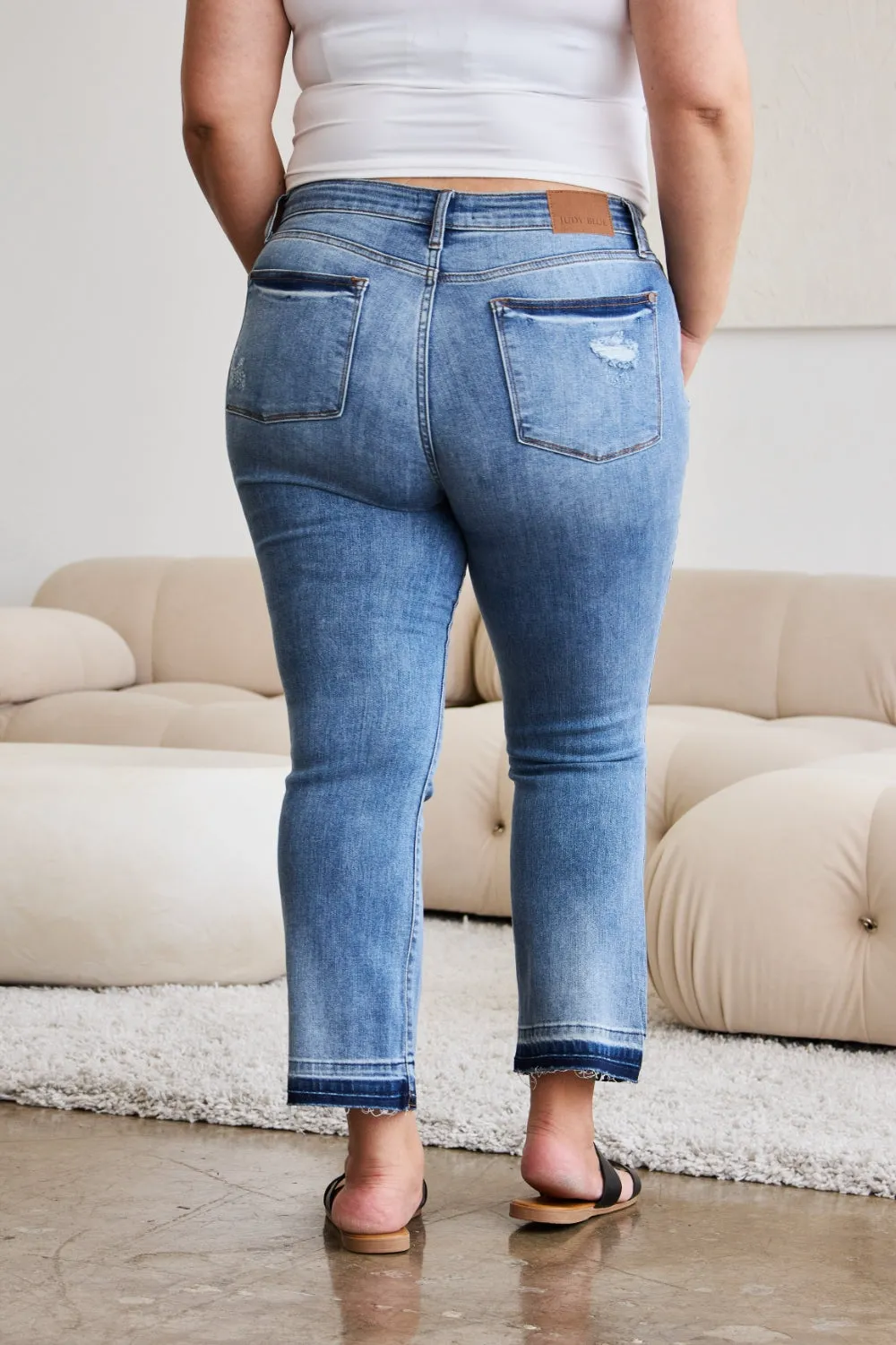 Denim Switch Cropped Jeans by Judy Blue