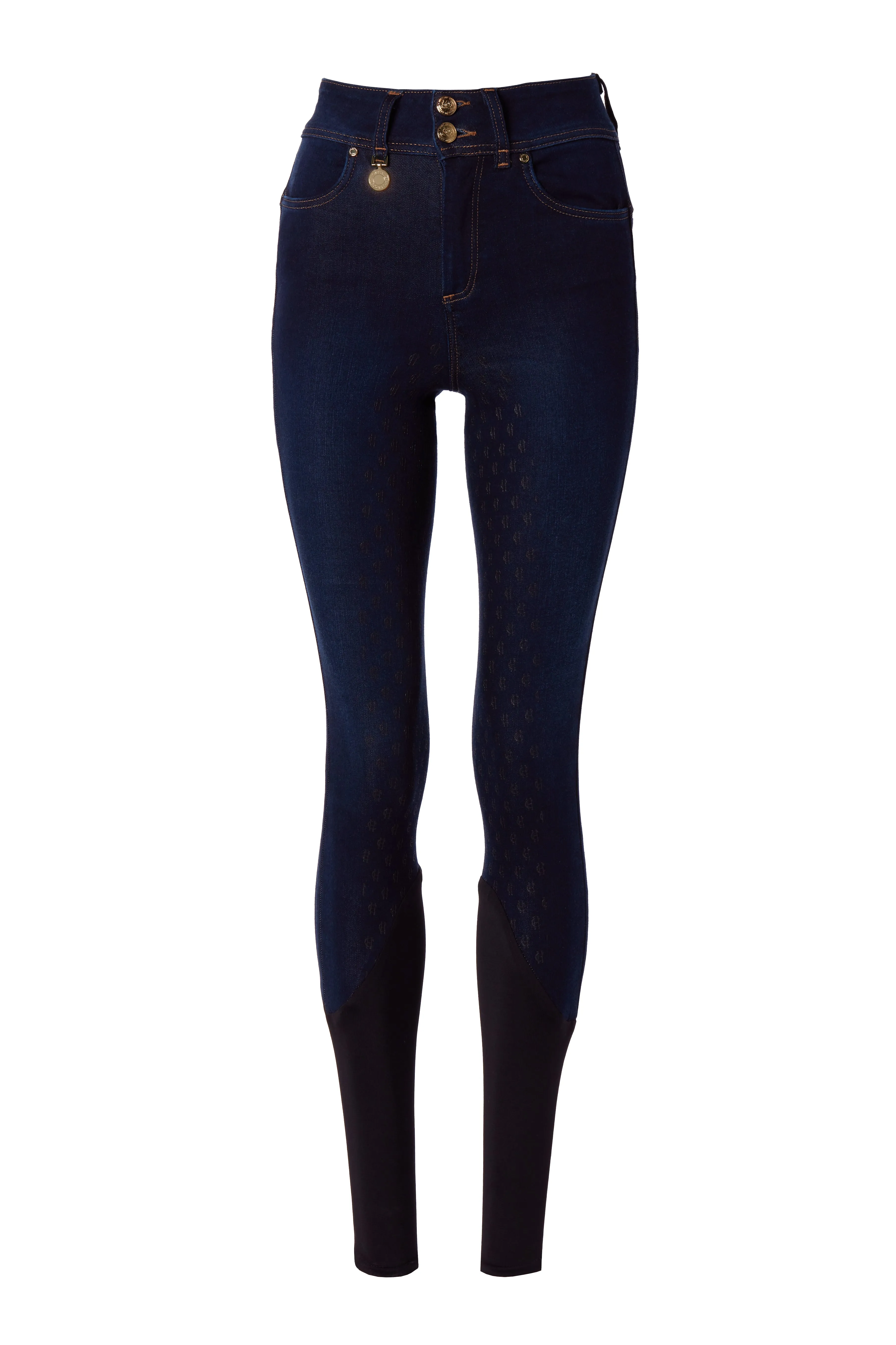 Denim Thermal Full Grip Breeches (Deep Indigo)