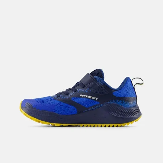 DynaSoft Nitrel v5 Bungee with Top Strap Trail Shoe - Blue Oasis with Ginger Lemon