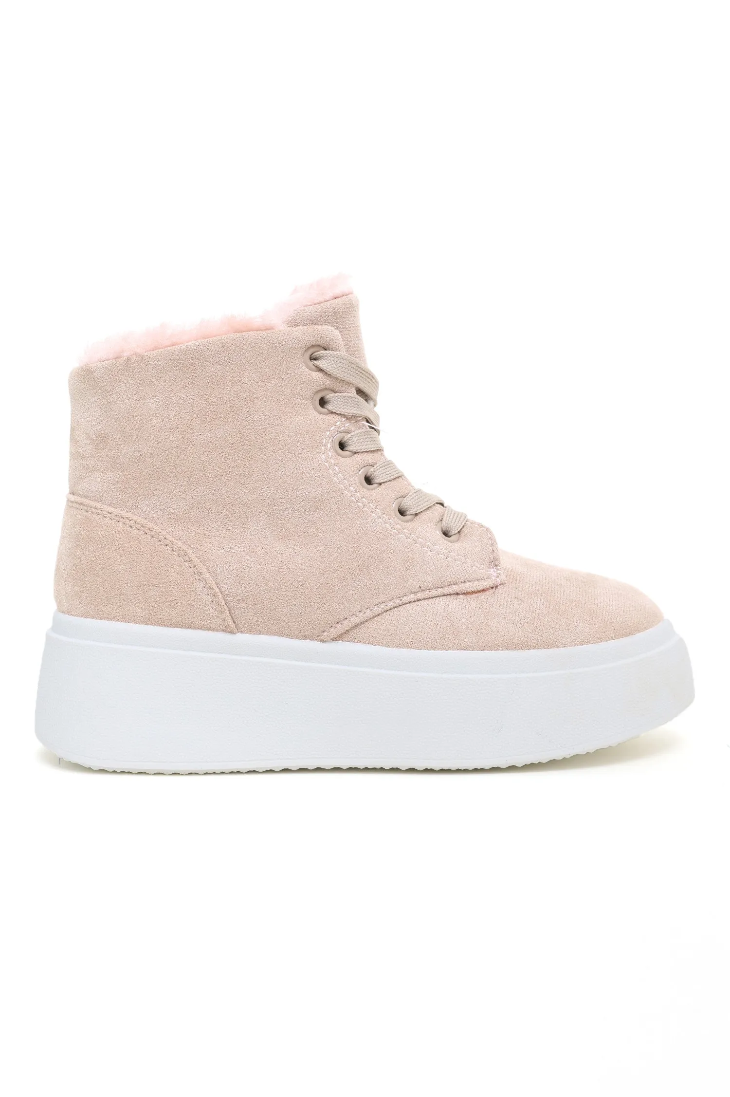 FUR BOOTS-BEIGE