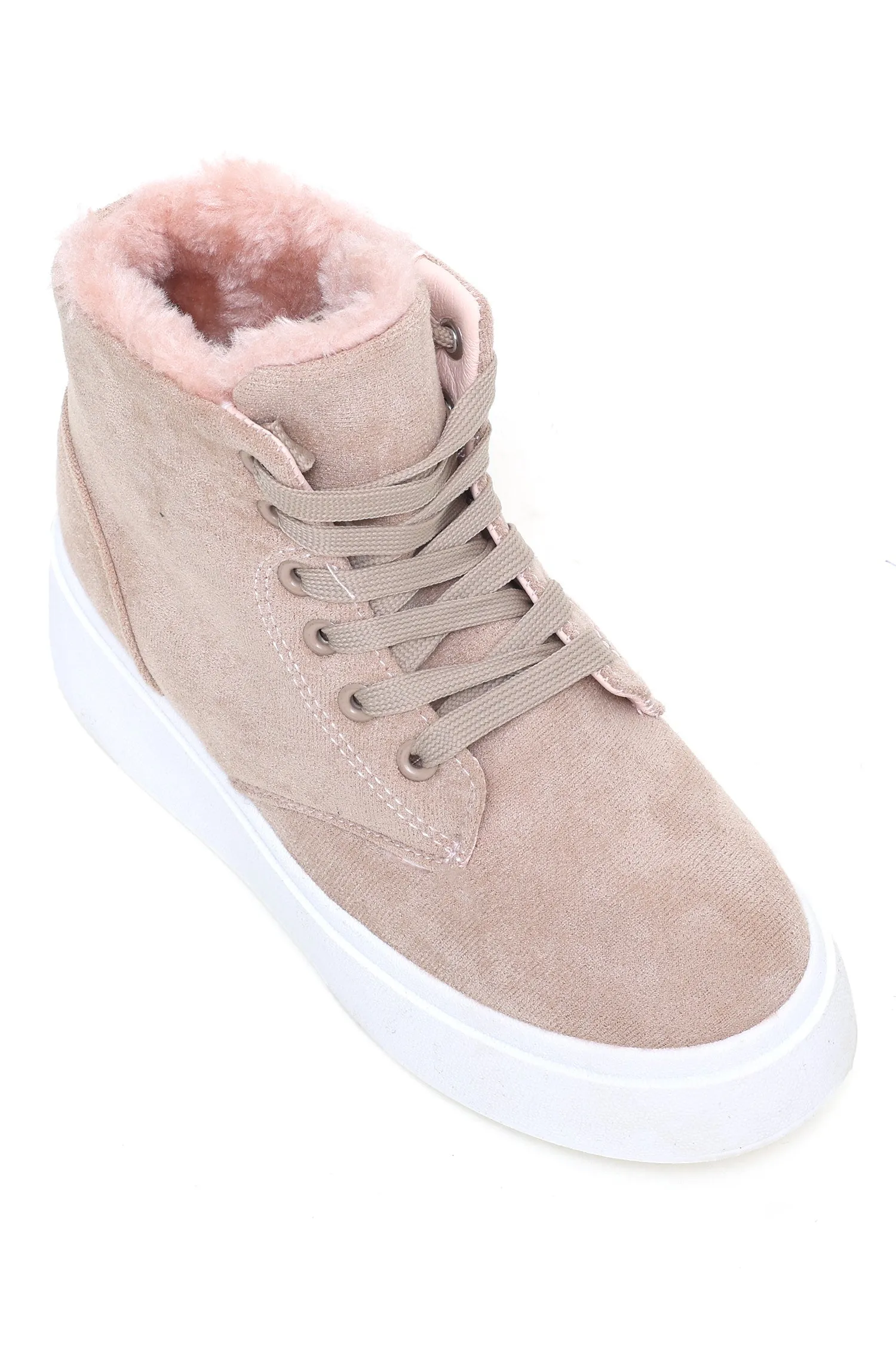 FUR BOOTS-BEIGE