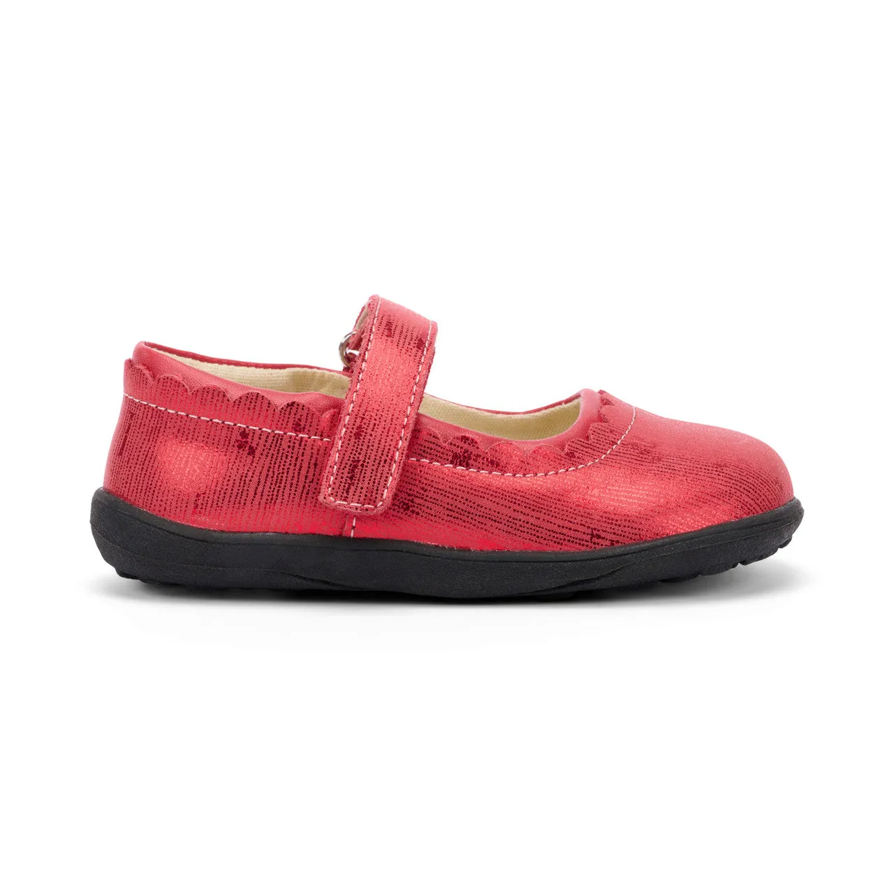 Jane II Kid's Mary Jane Dress Shoe - Red Metallic