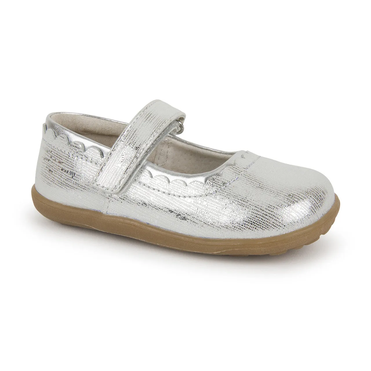 Jane II Kid's Mary Jane Dress Shoe - Silver Metallic