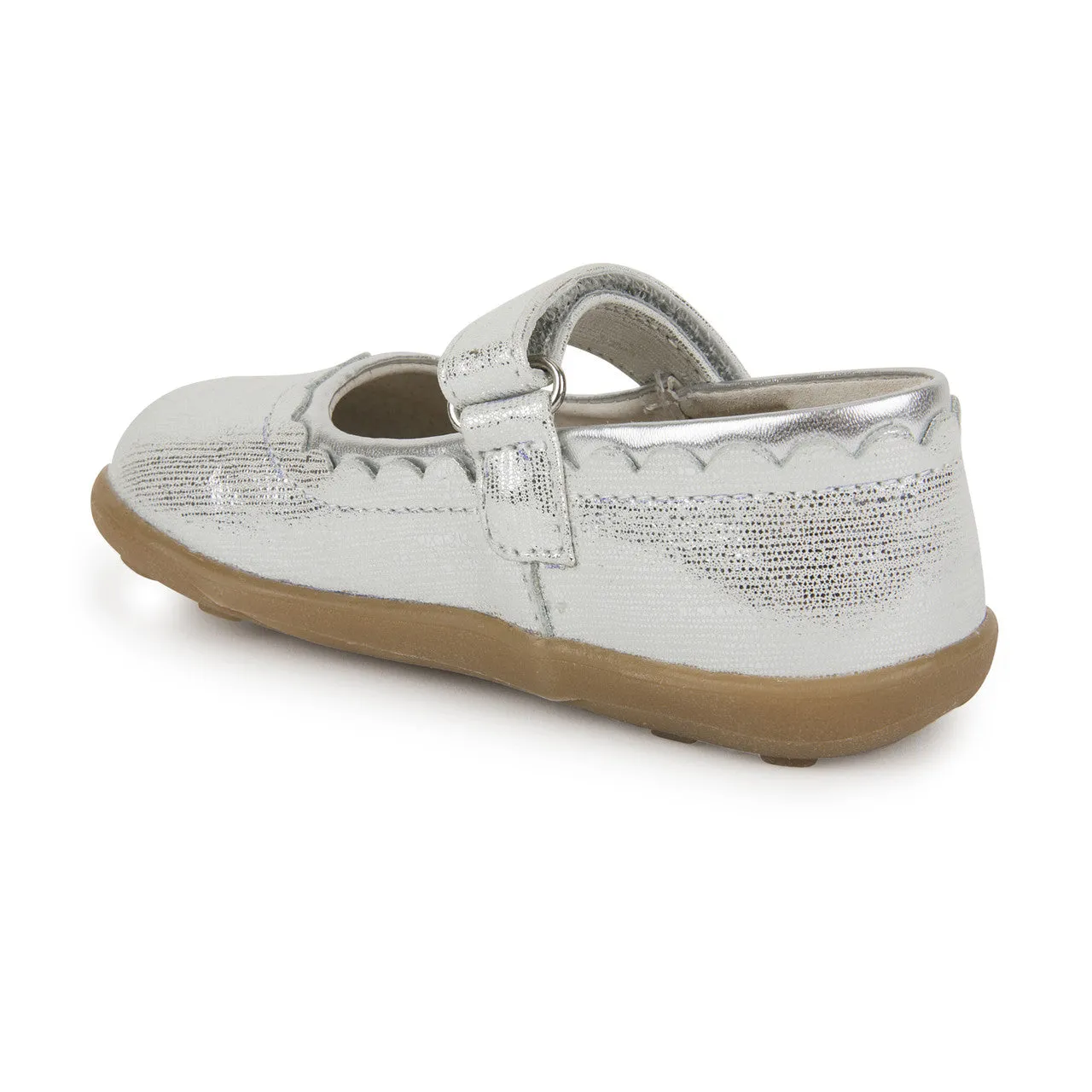 Jane II Kid's Mary Jane Dress Shoe - Silver Metallic