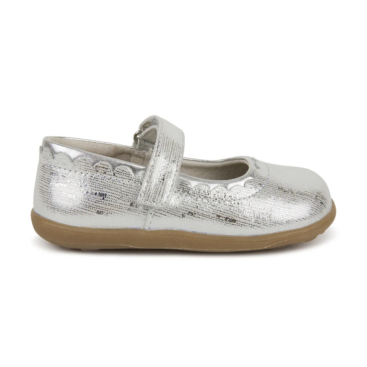 Jane II Kid's Mary Jane Dress Shoe - Silver Metallic