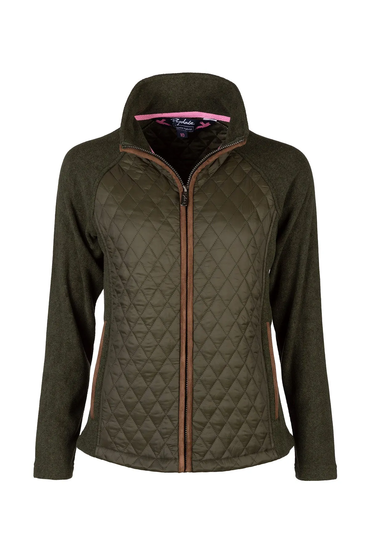 Ladies Diamond Quilted Hybrid Jacket - Huggate