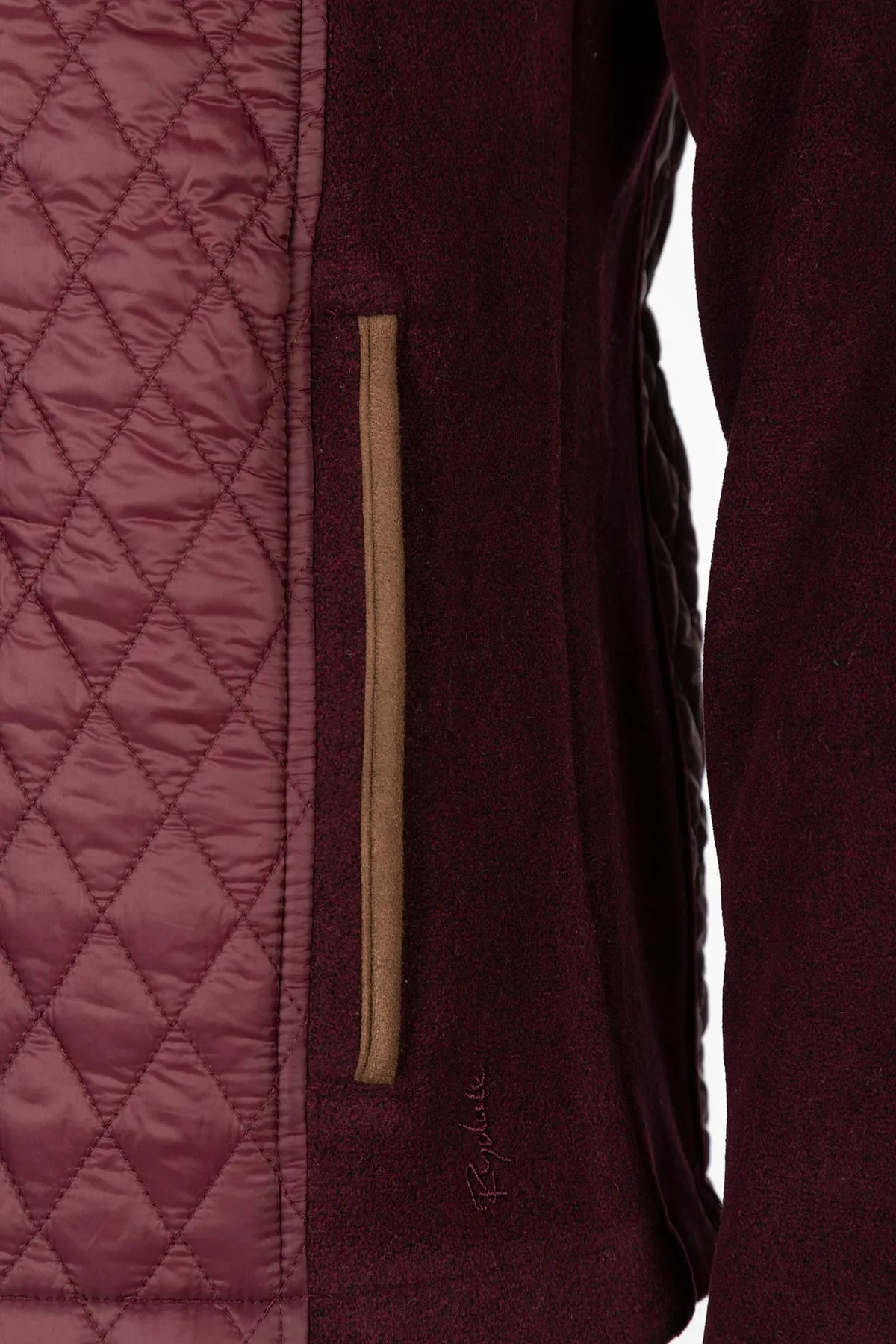 Ladies Diamond Quilted Hybrid Jacket - Huggate