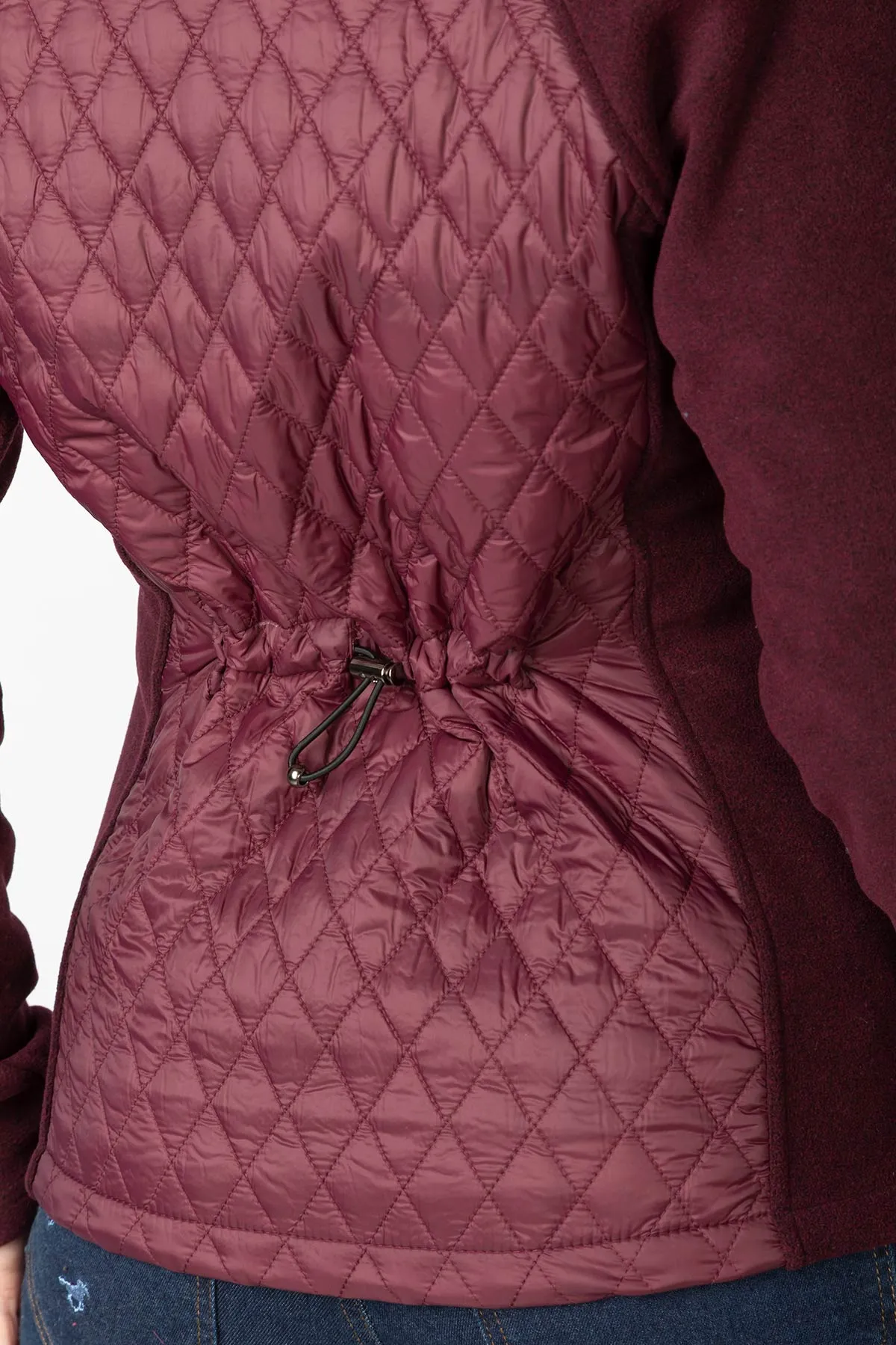 Ladies Diamond Quilted Hybrid Jacket - Huggate