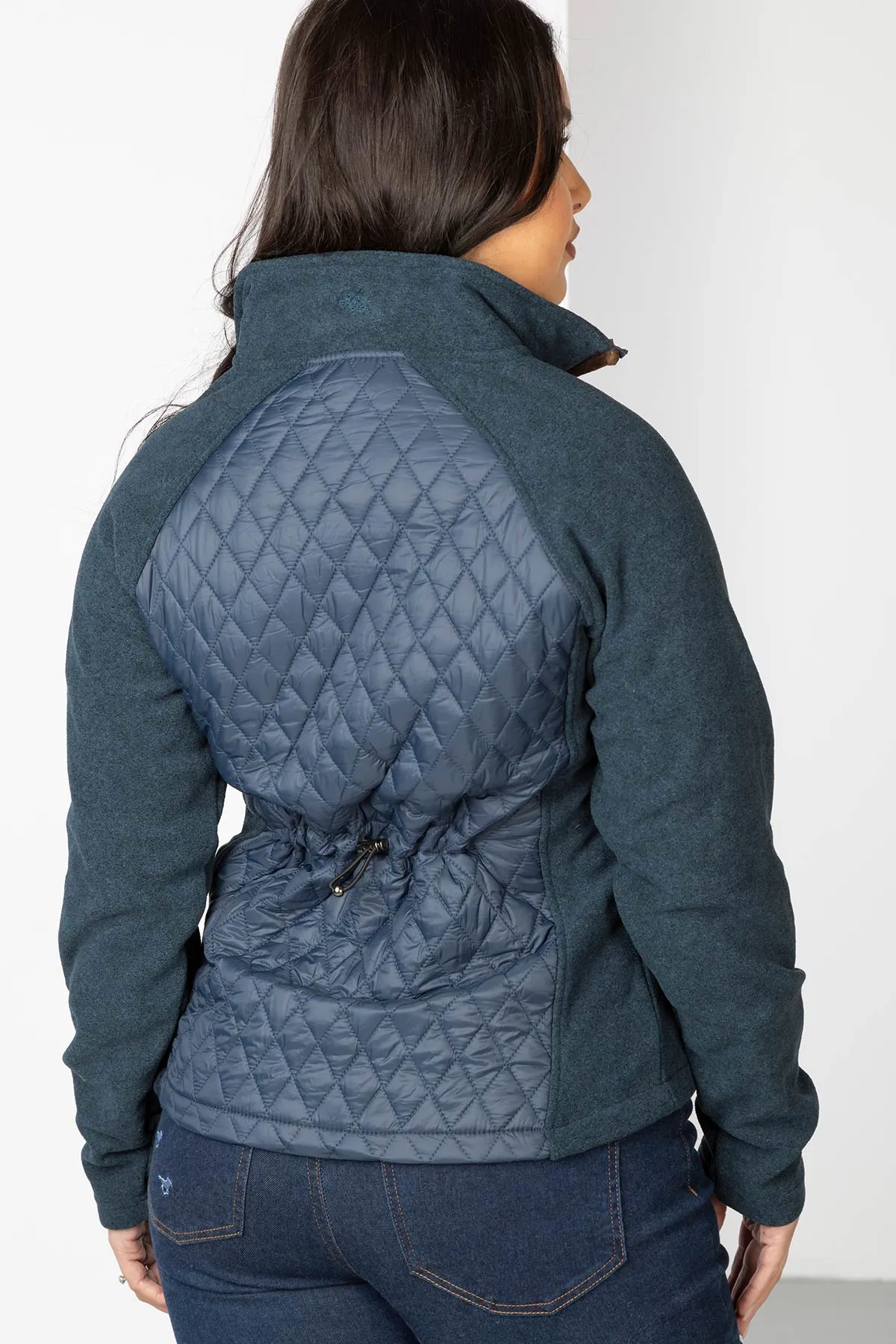 Ladies Diamond Quilted Hybrid Jacket - Huggate