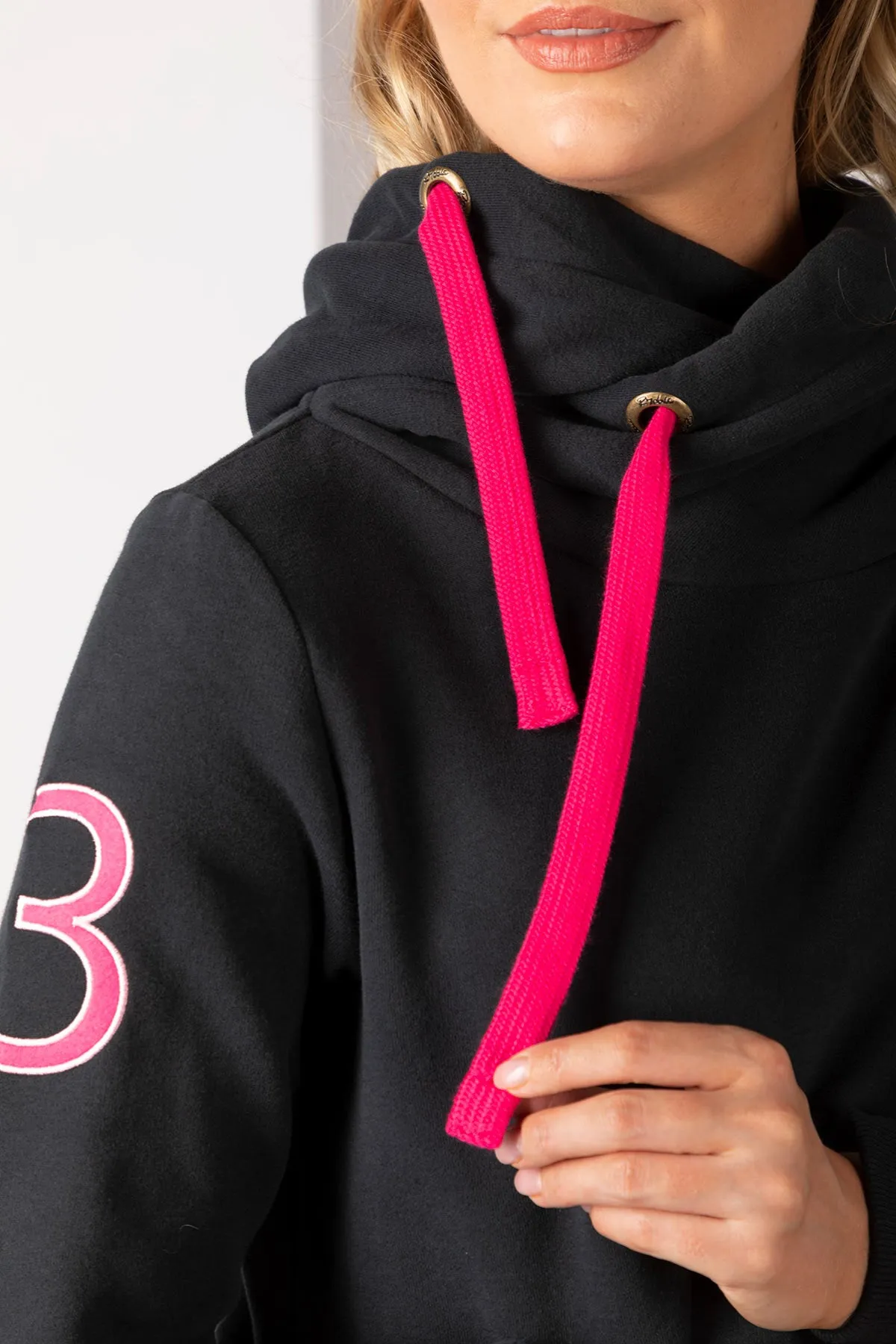 Ladies Emblem Cross Neck Hoody