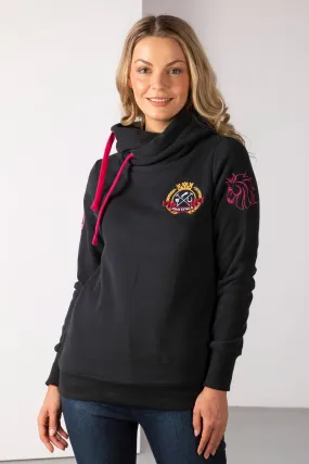 Ladies Emblem Cross Neck Hoody