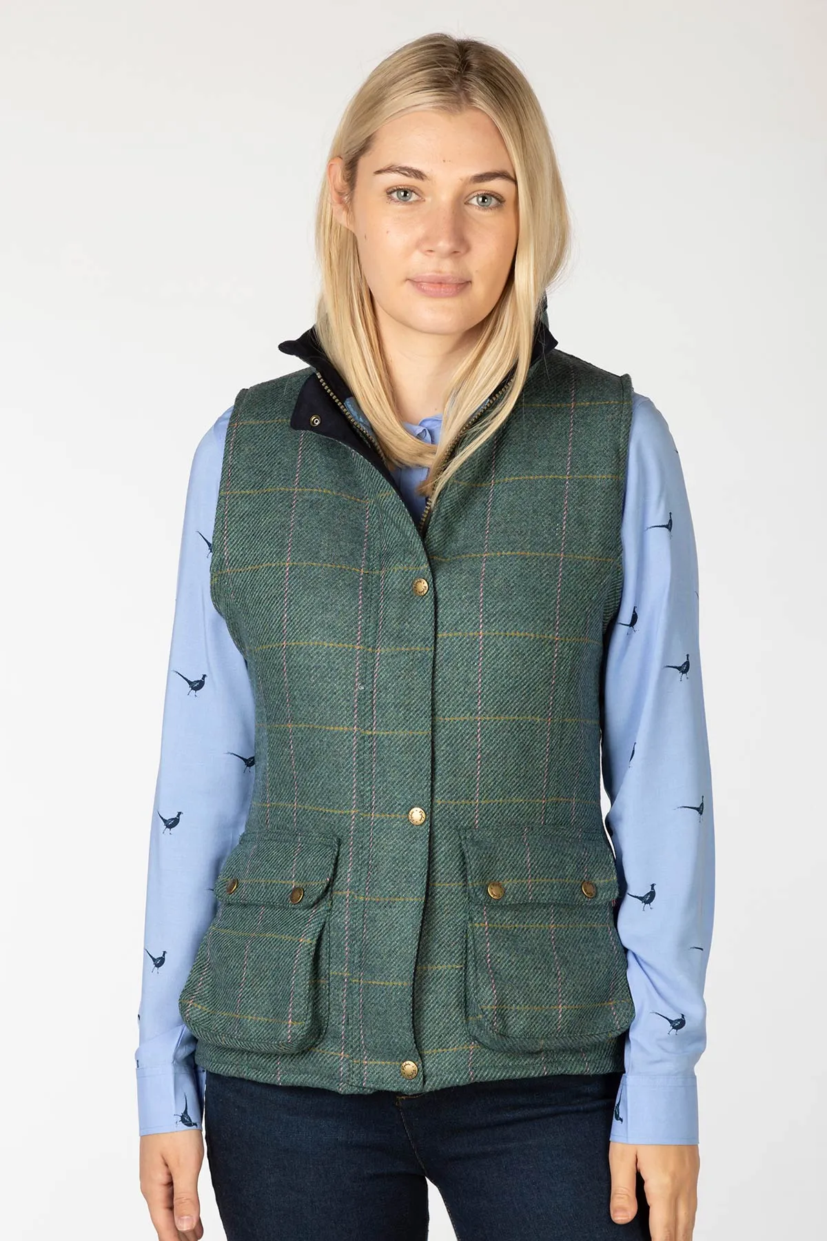 Ladies Elegant Helmsley Tweed Waistcoat