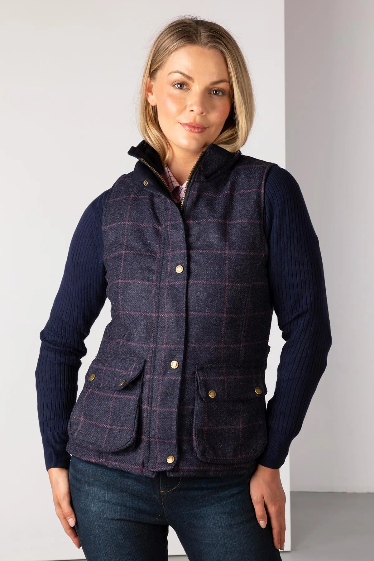 Ladies Elegant Helmsley Tweed Waistcoat