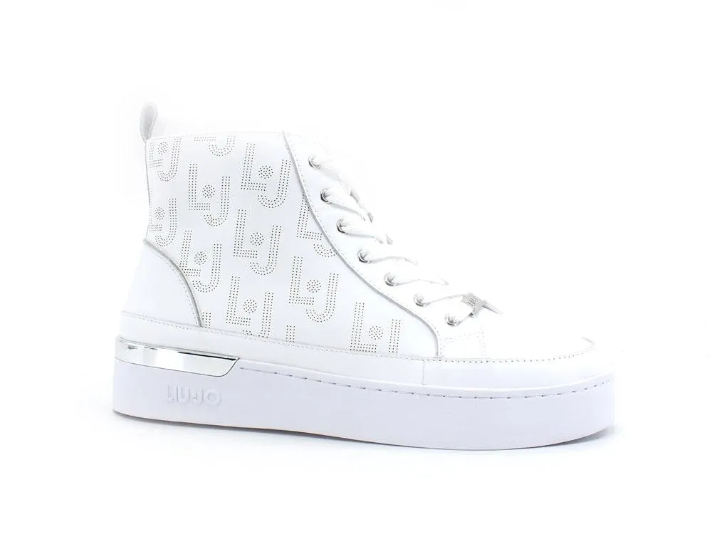 LIU JO Silvia 46 Sneaker Calf Printed White BA2003P0102