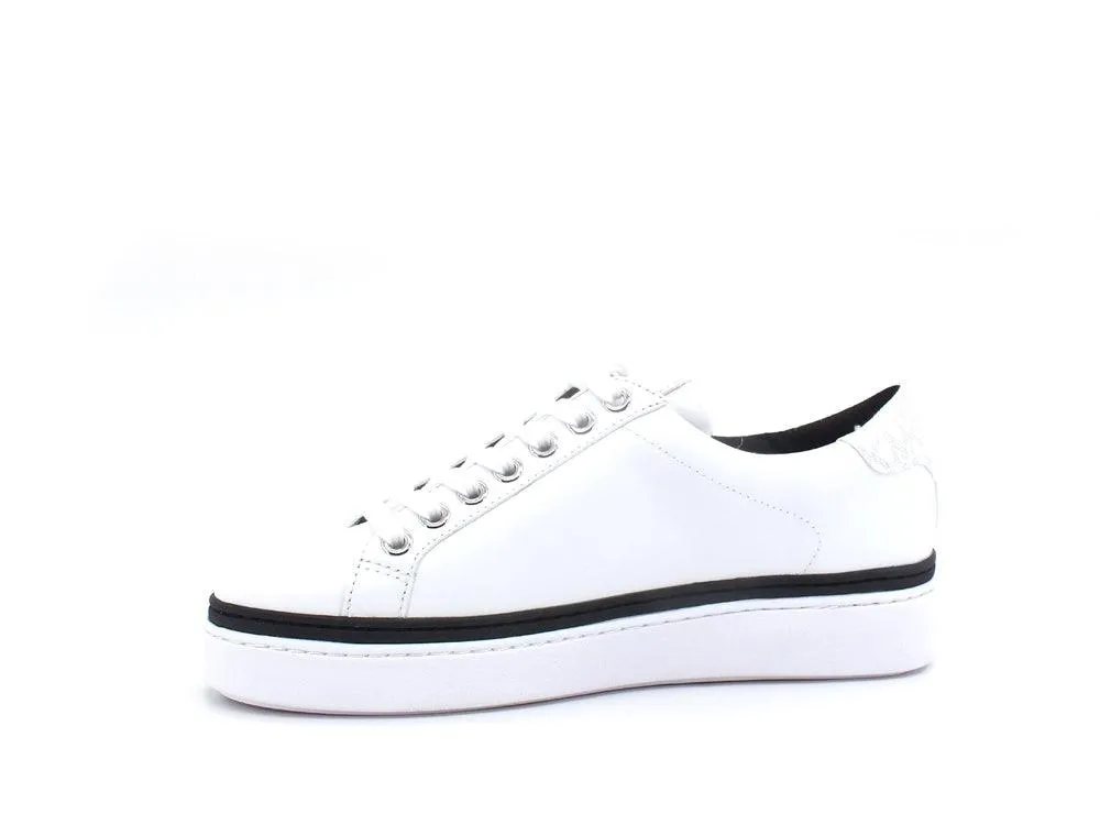 MICHAEL KORS Chapman Lace Up Sneaker Leather Bright White 43R2CHFS2L