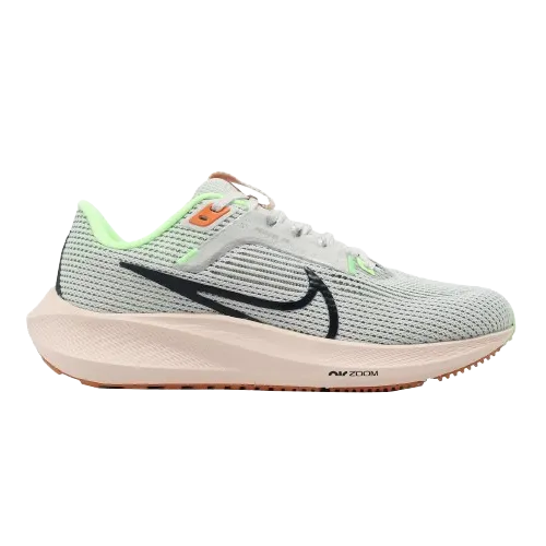 Nike Women's Pegasus 40 Shoes - Photon Dust / Light Smoke Grey / Bright Mandarin / Obsidian