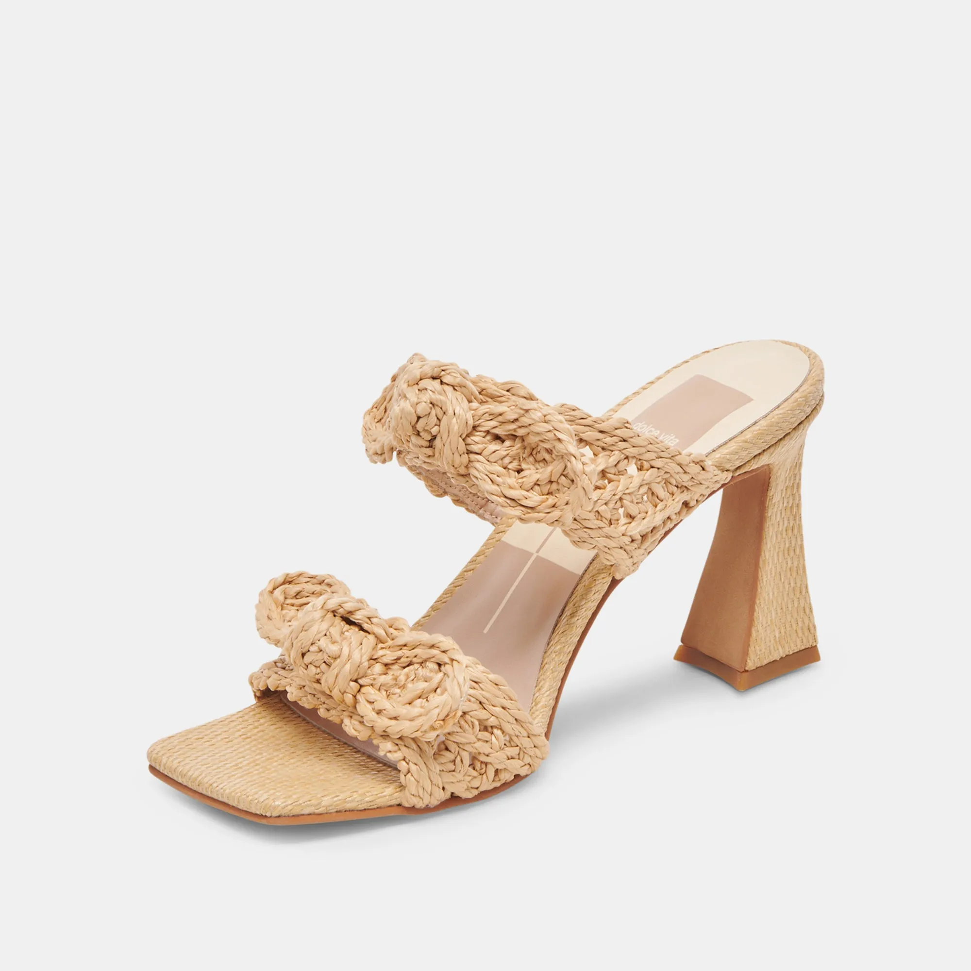 NIYAH HEELS LT NATURAL RAFFIA