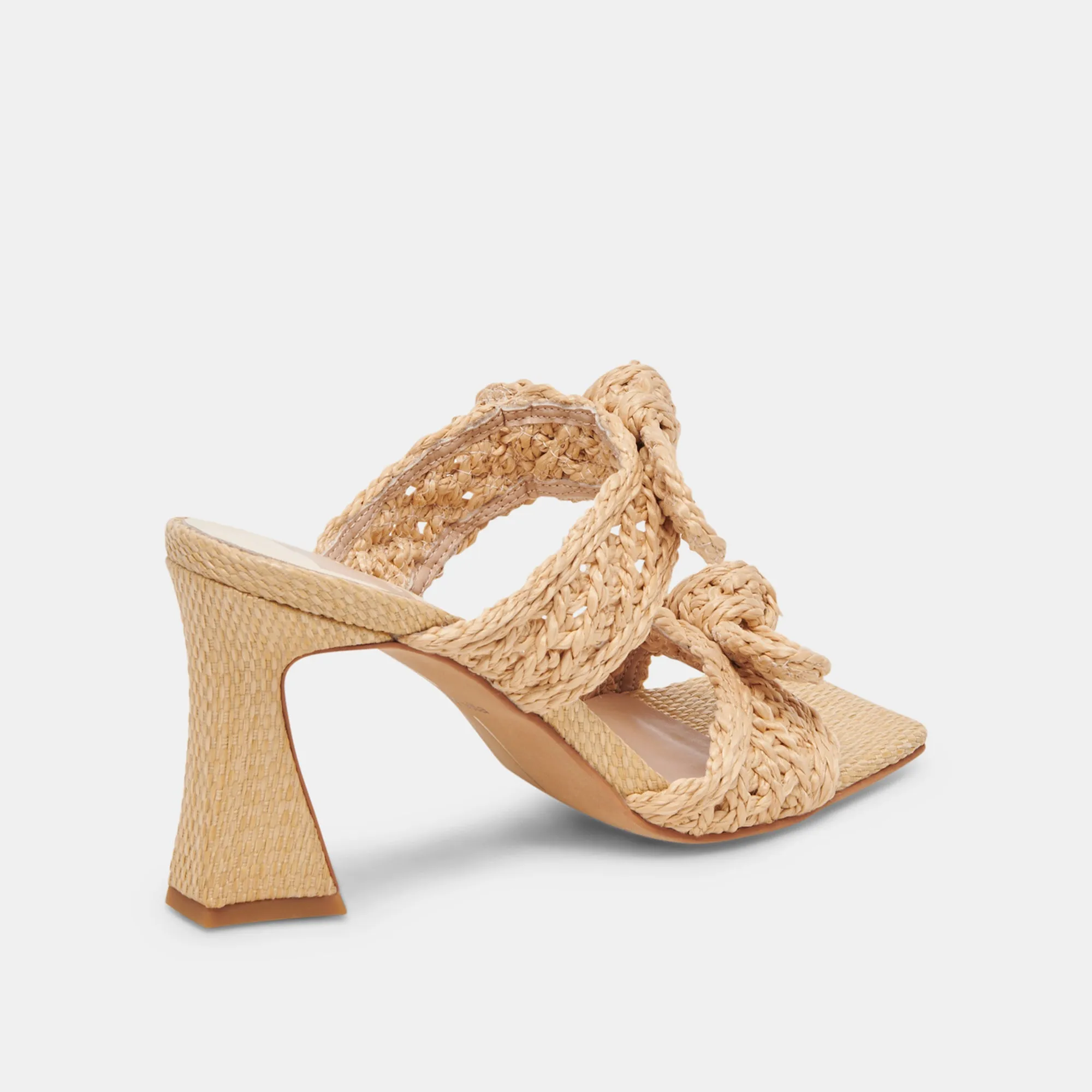 NIYAH HEELS LT NATURAL RAFFIA