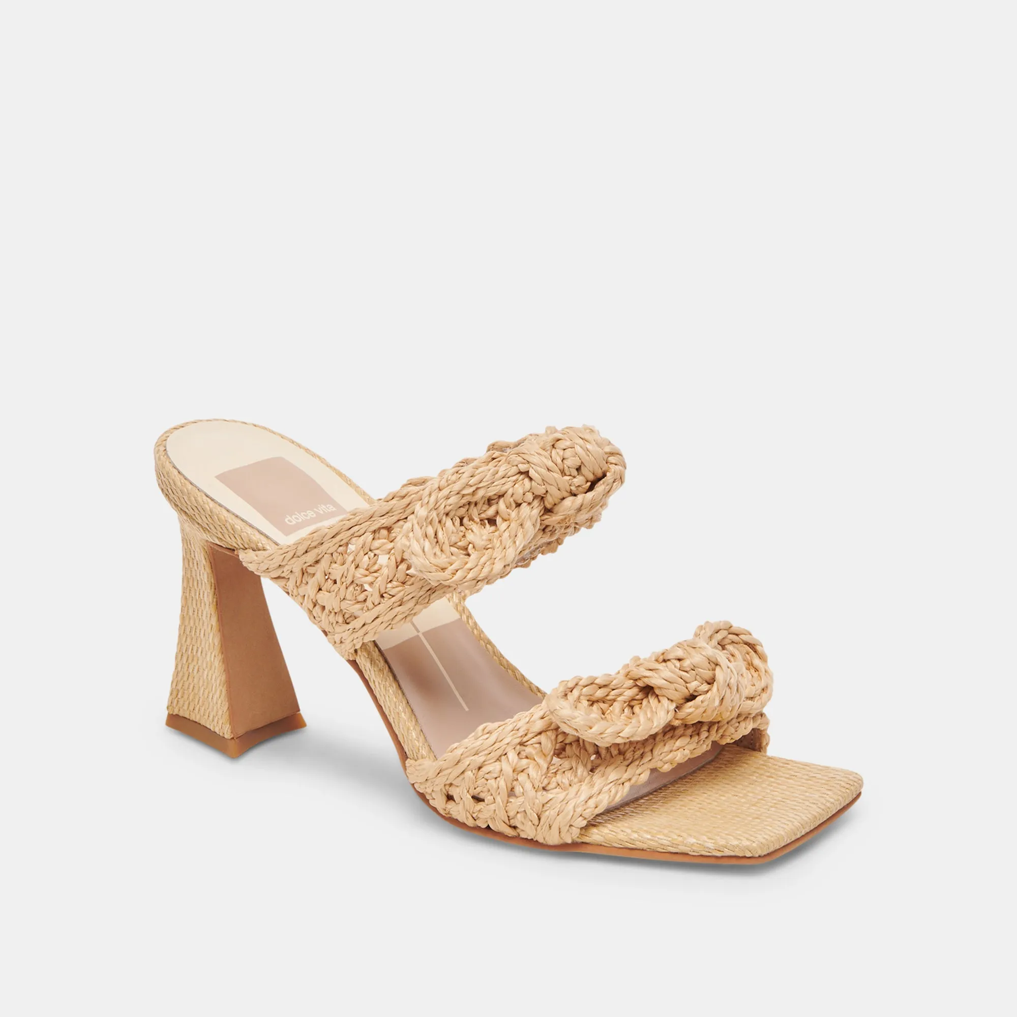 NIYAH HEELS LT NATURAL RAFFIA