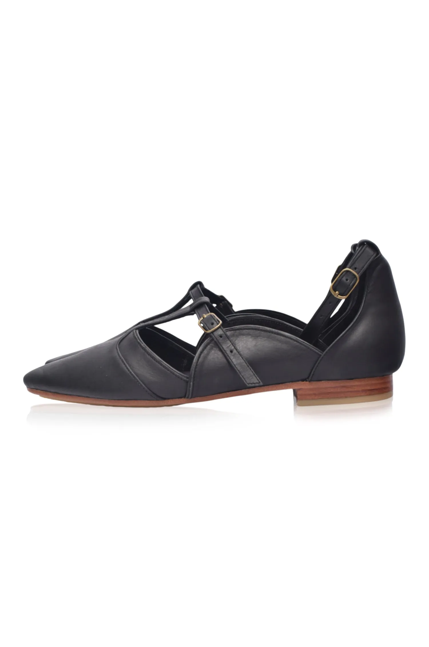 On The Go Leather Ballet Flats