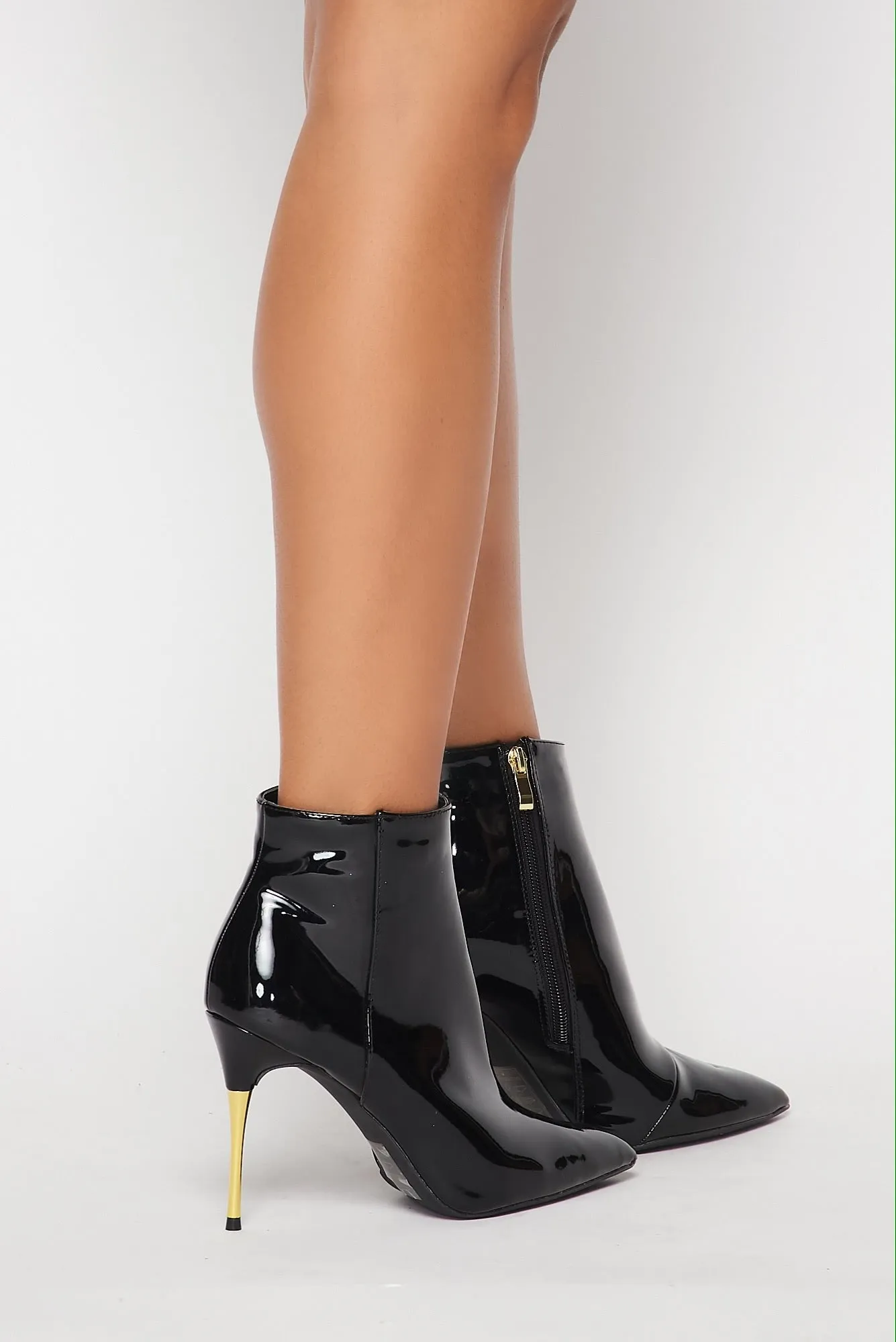 Patent Leather Booties