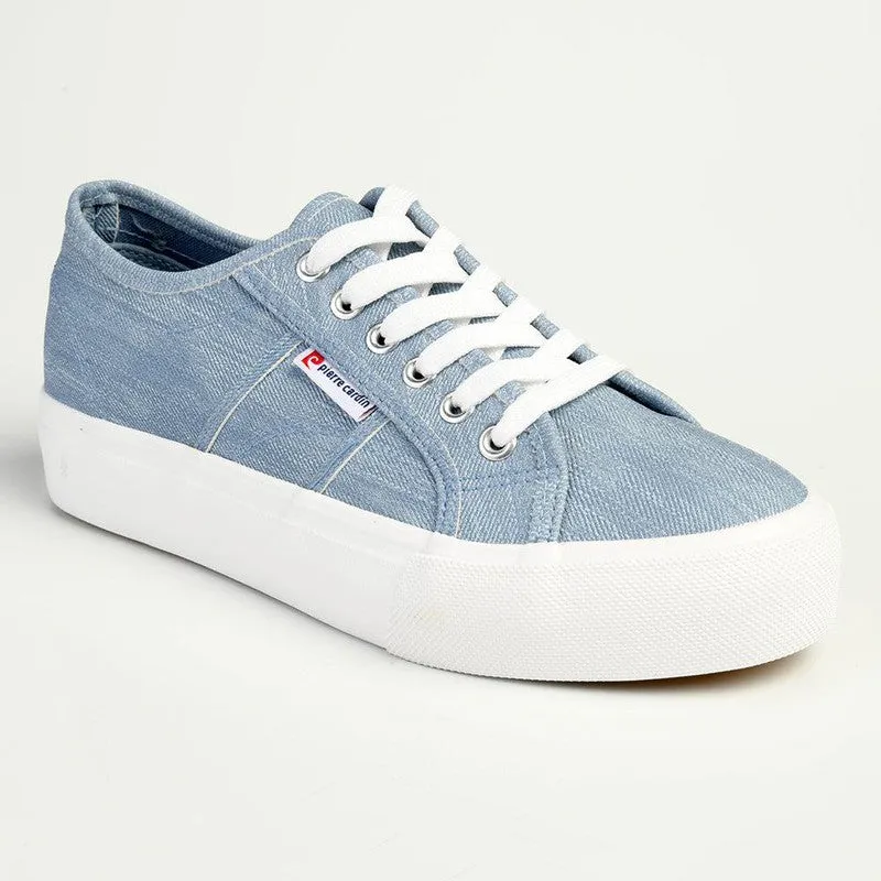 Pierre Cardin Nadine Lace Up Sneaker - Denim